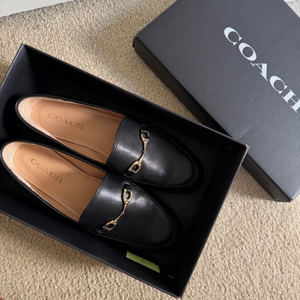 Coach Black Leather Loafers